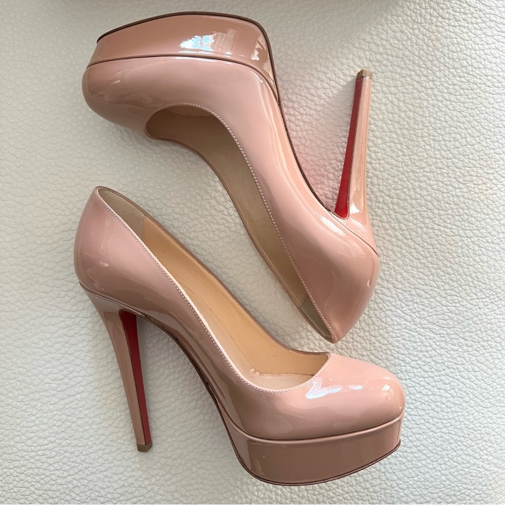 *Brand New* Christian Louboutin Bianca Nude Patent Leather